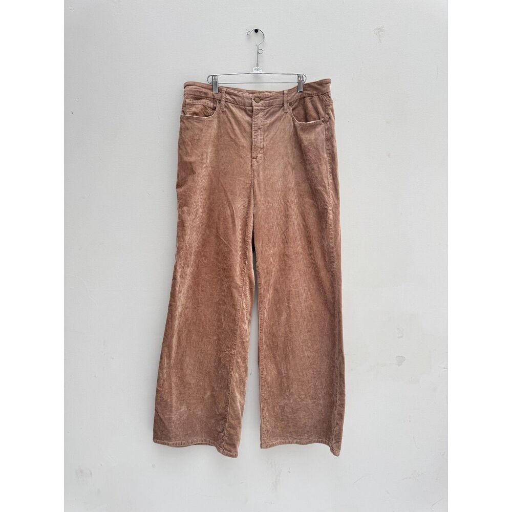 Good American Good Skate Corduroy Wide Leg Pants Putty Size 16